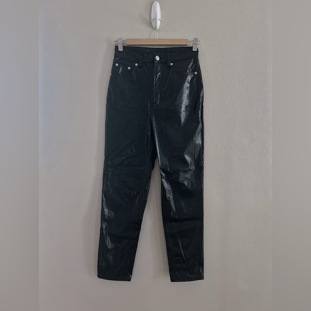 H&M Faux Leather Croc Pants